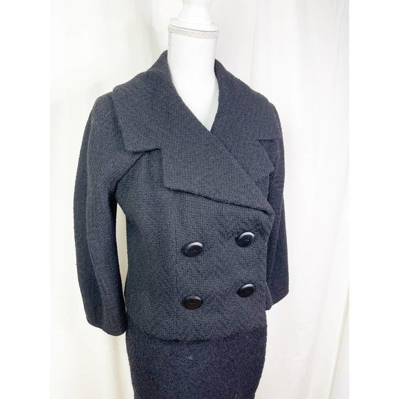 Vintage 1950's Monte, Sano, & Pruzan Double Breasted Womens Wool Blazer Jacket - Picture 2 of 8